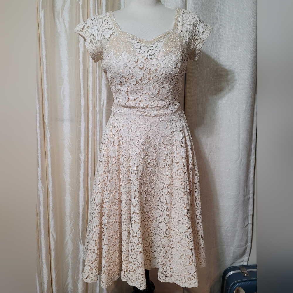 Vintage,40s/50s, lace, beaded dress